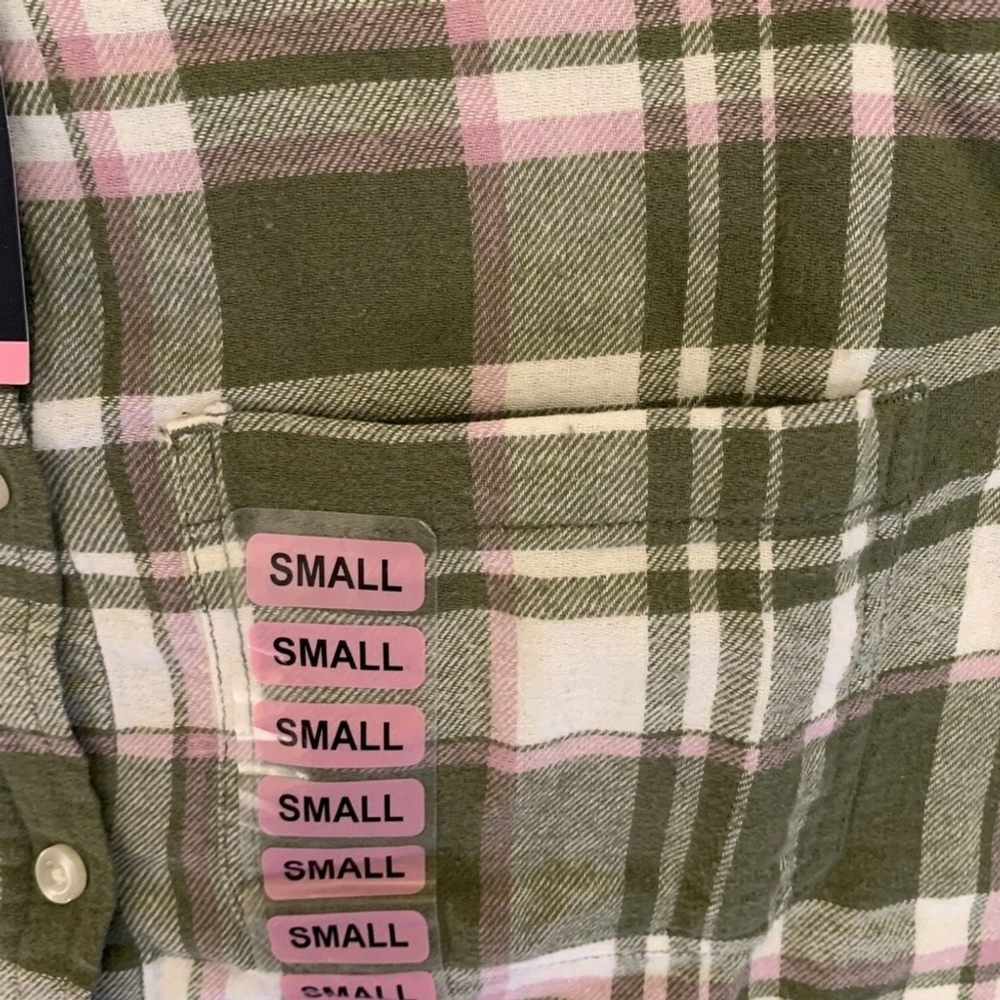 Gap Boyfriend Flannel Piper Button Up relaxed fit Shirt Top Size S Small - Picture 4 of 11